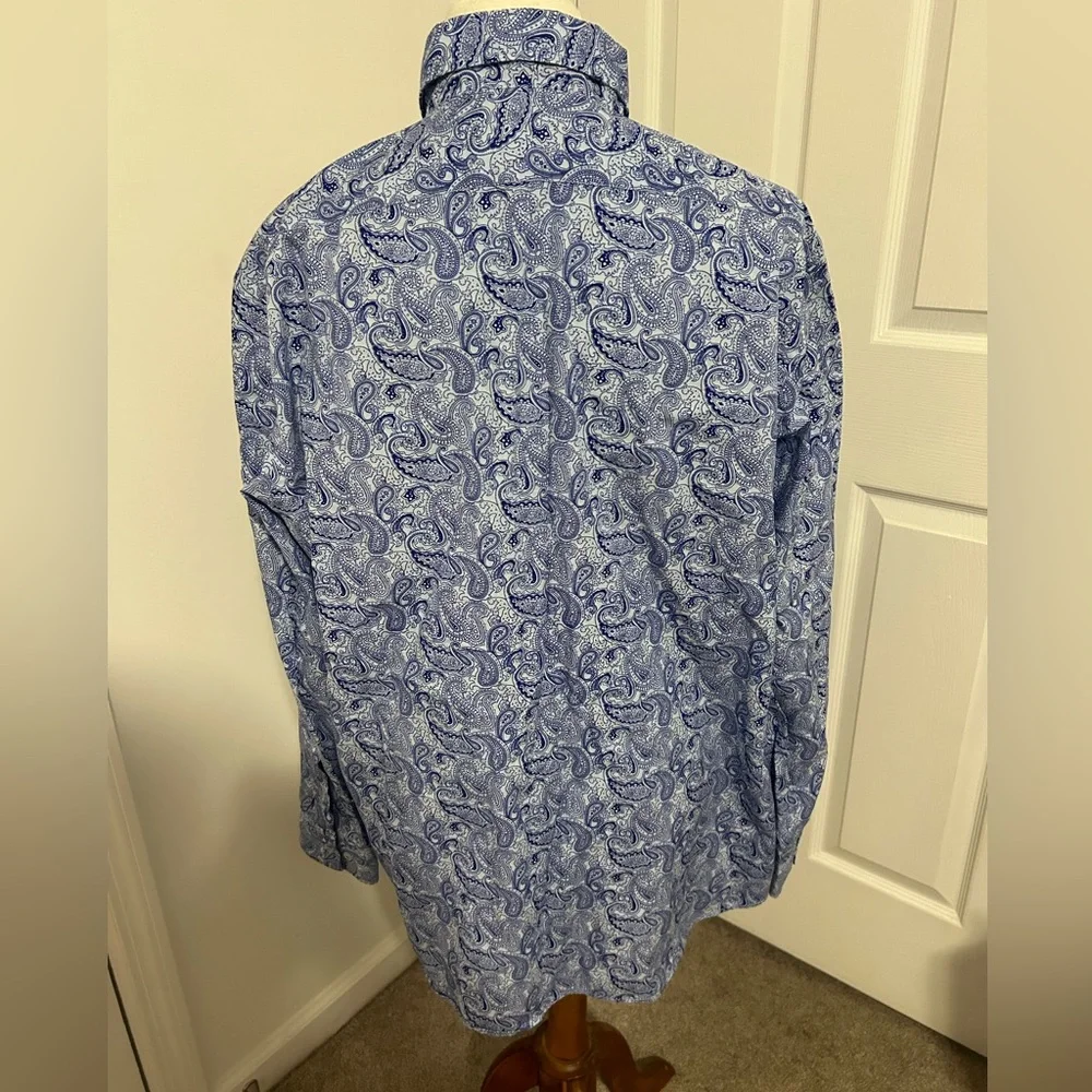 Daniel Cremieux Blue Paisley Men's Shirt - Picture 2 of 3